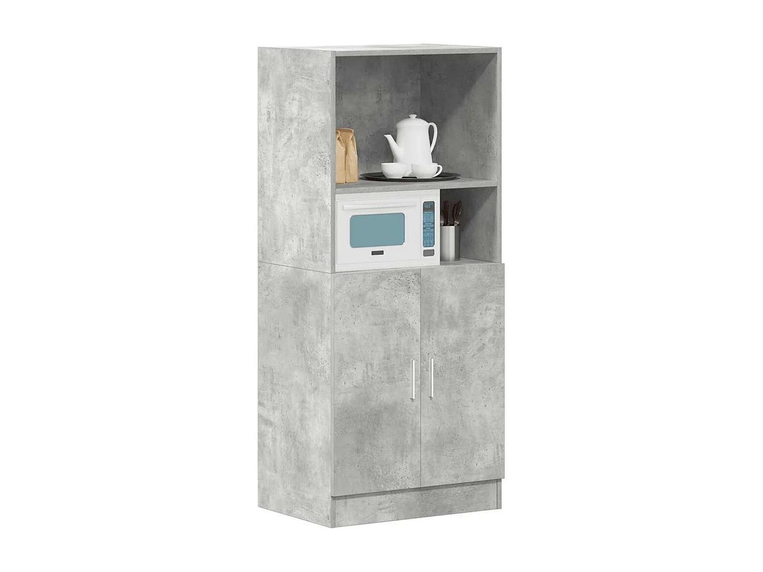 Armoire de cuisine gris béton 57x41,5x131,5 cm bois ingénierie