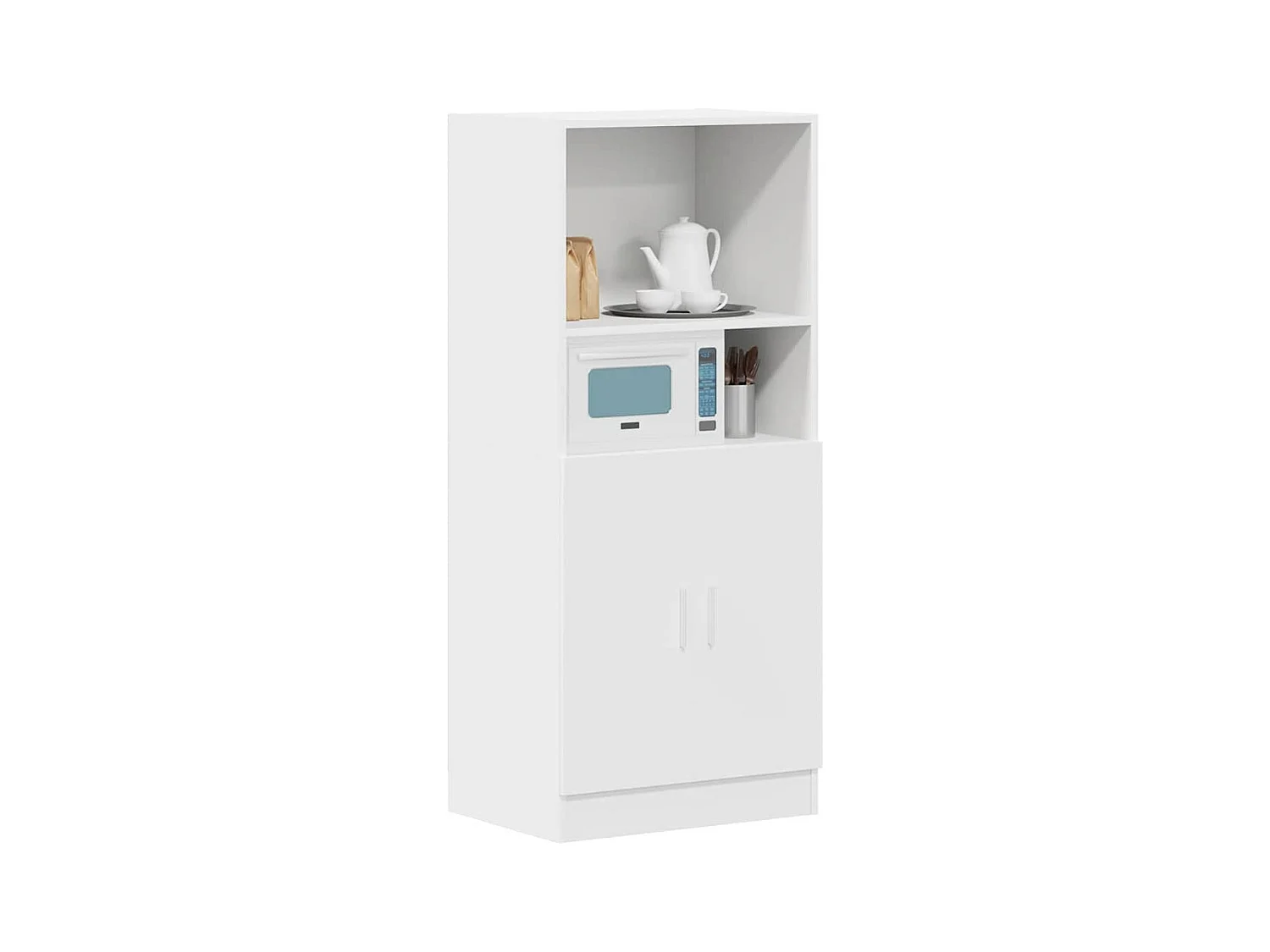 Mobile da cucina bianco 57x41,5x131,5 cm in legno ingegnerizzato