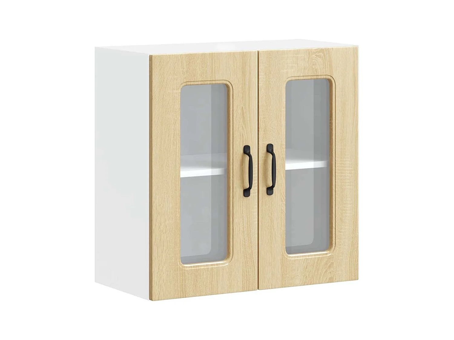 Pensile da cucina Sonoma Oak con anta in vetro