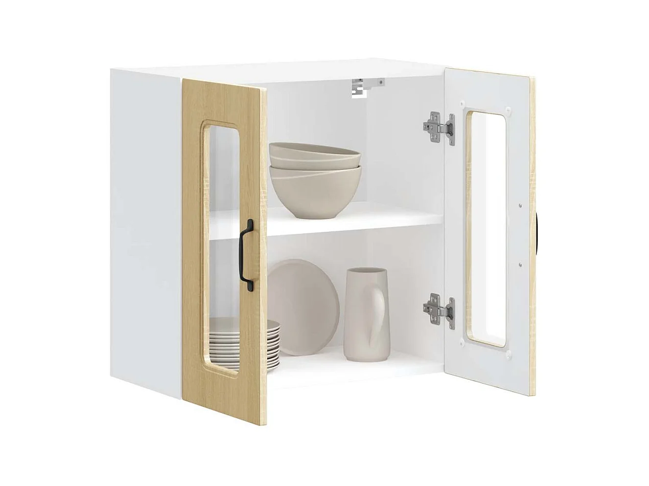 Pensile da cucina Sonoma Oak con anta in vetro