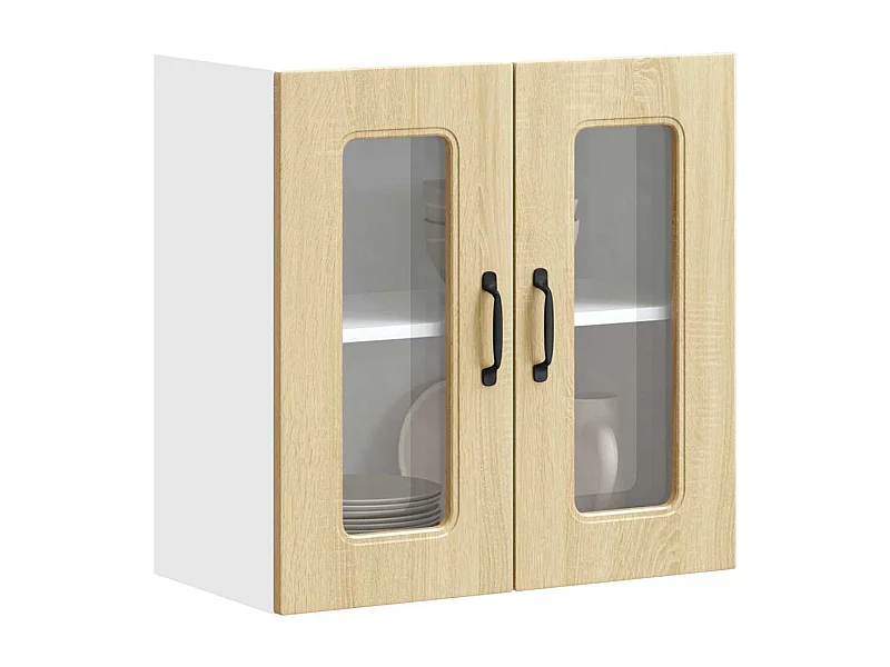 Kalmar Küchenwandschrank und Glastür aus Sonoma-Eiche