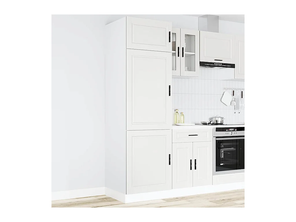 Mueble de cocina de madera de ingeniería blanca Porto