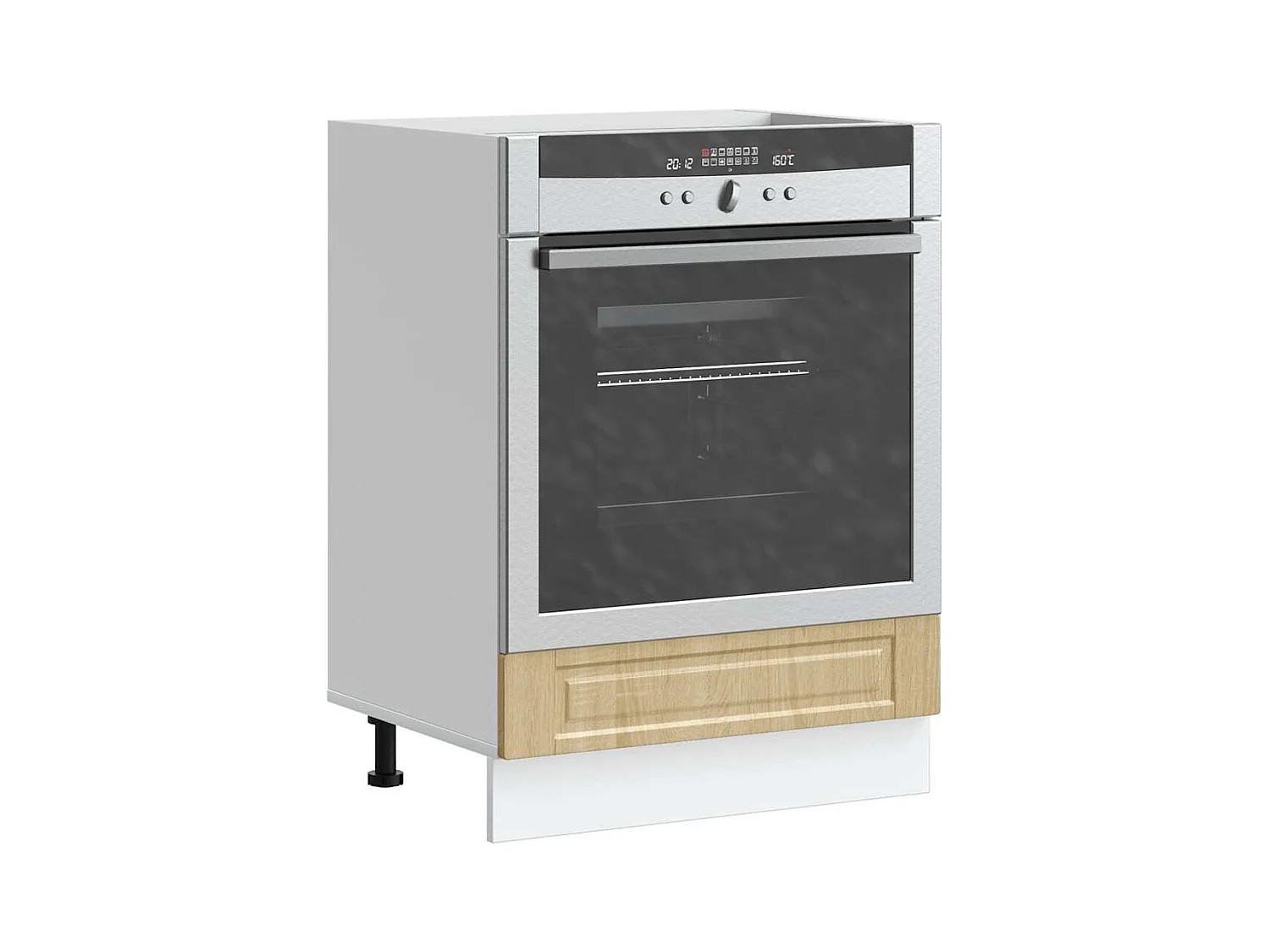 Mueble para horno de madera de ingeniería de roble Sonoma