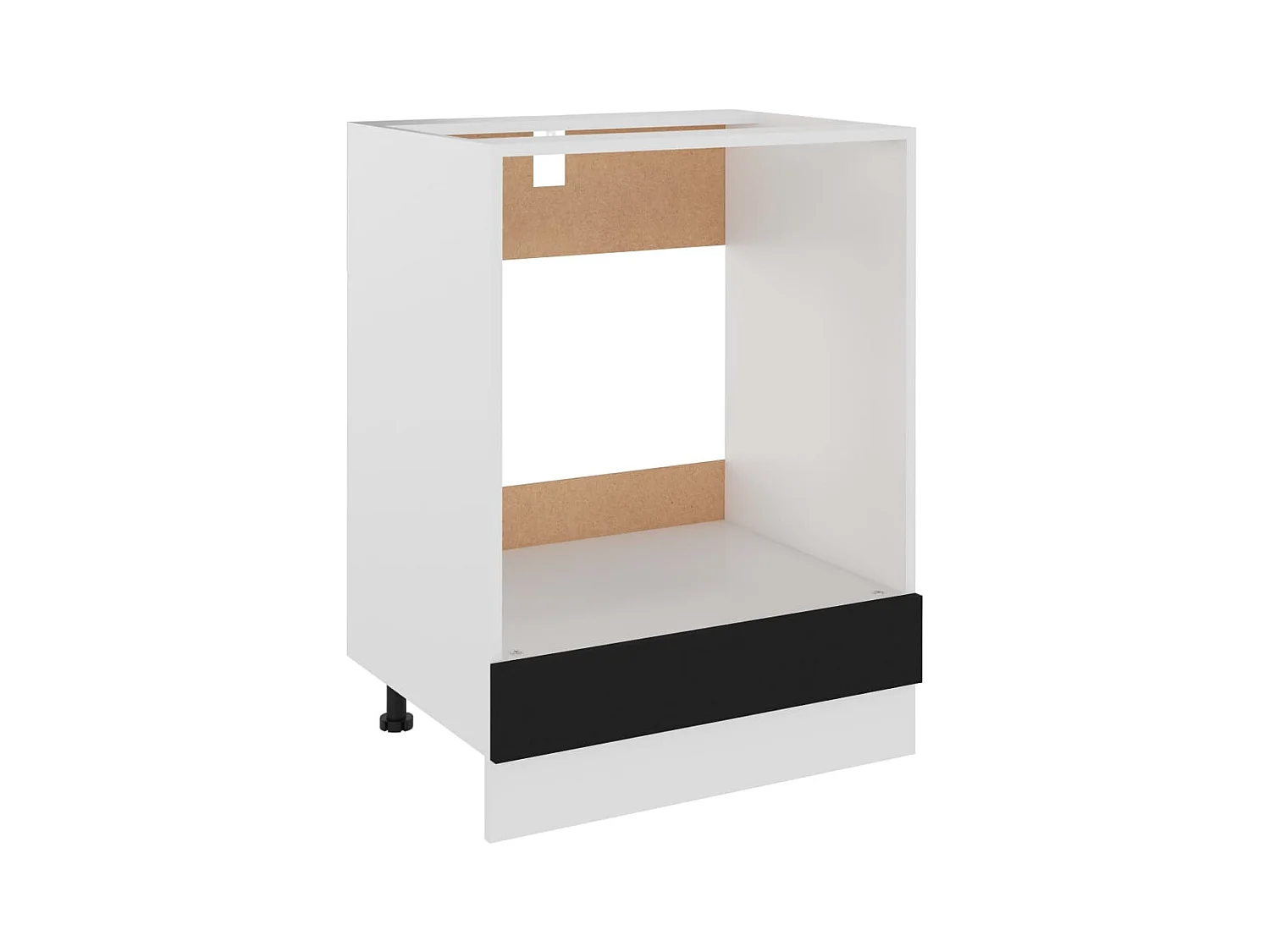 Lyon Zwarte Ovenkast 60x46x81,5 cm Bewerkt Hout