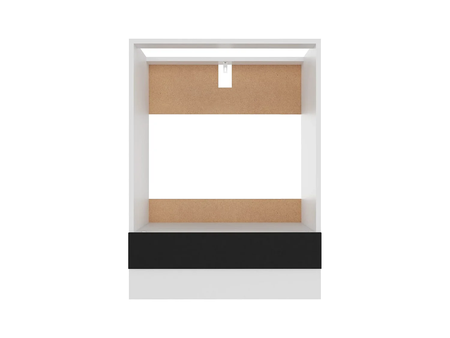 Lyon Zwarte Ovenkast 60x46x81,5 cm Bewerkt Hout