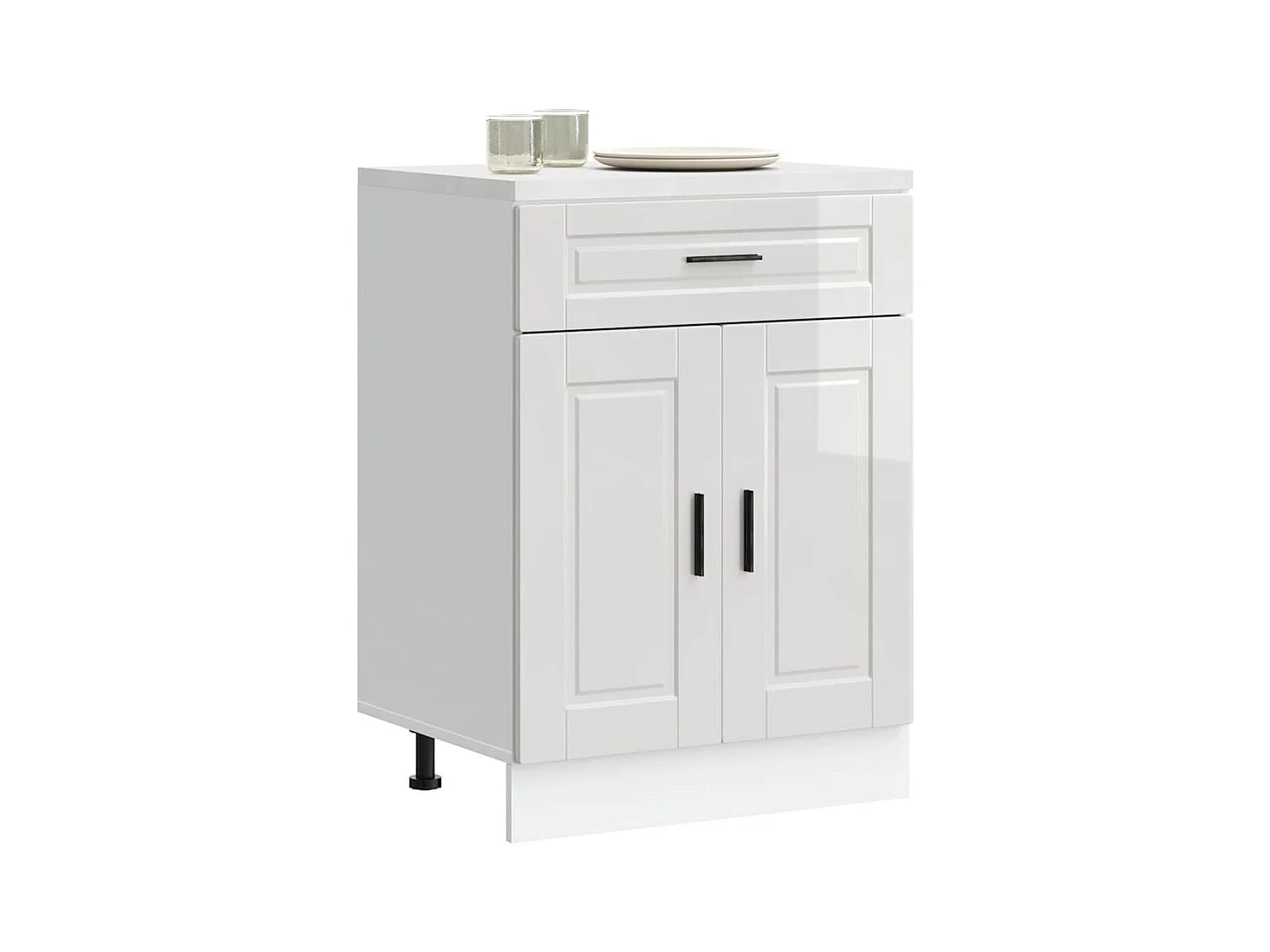 Mobile da cucina in legno ingegnerizzato bianco lucido Porto