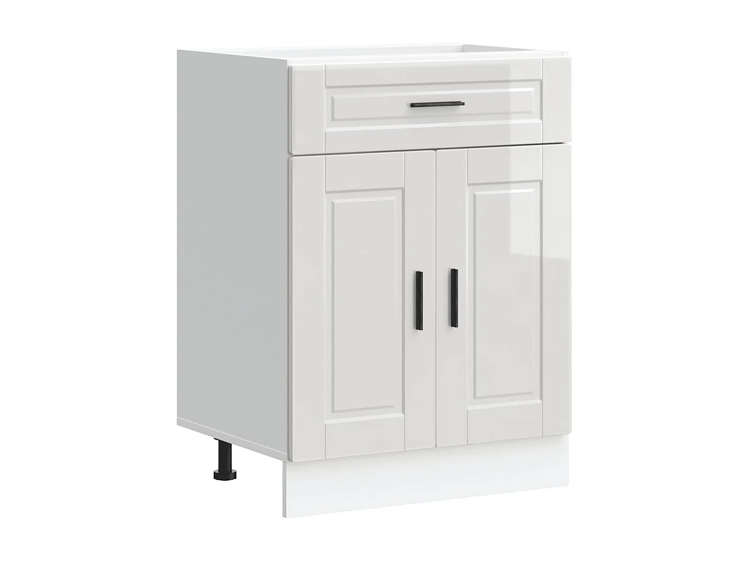 Mueble de cocina de madera de ingeniería blanco brillante