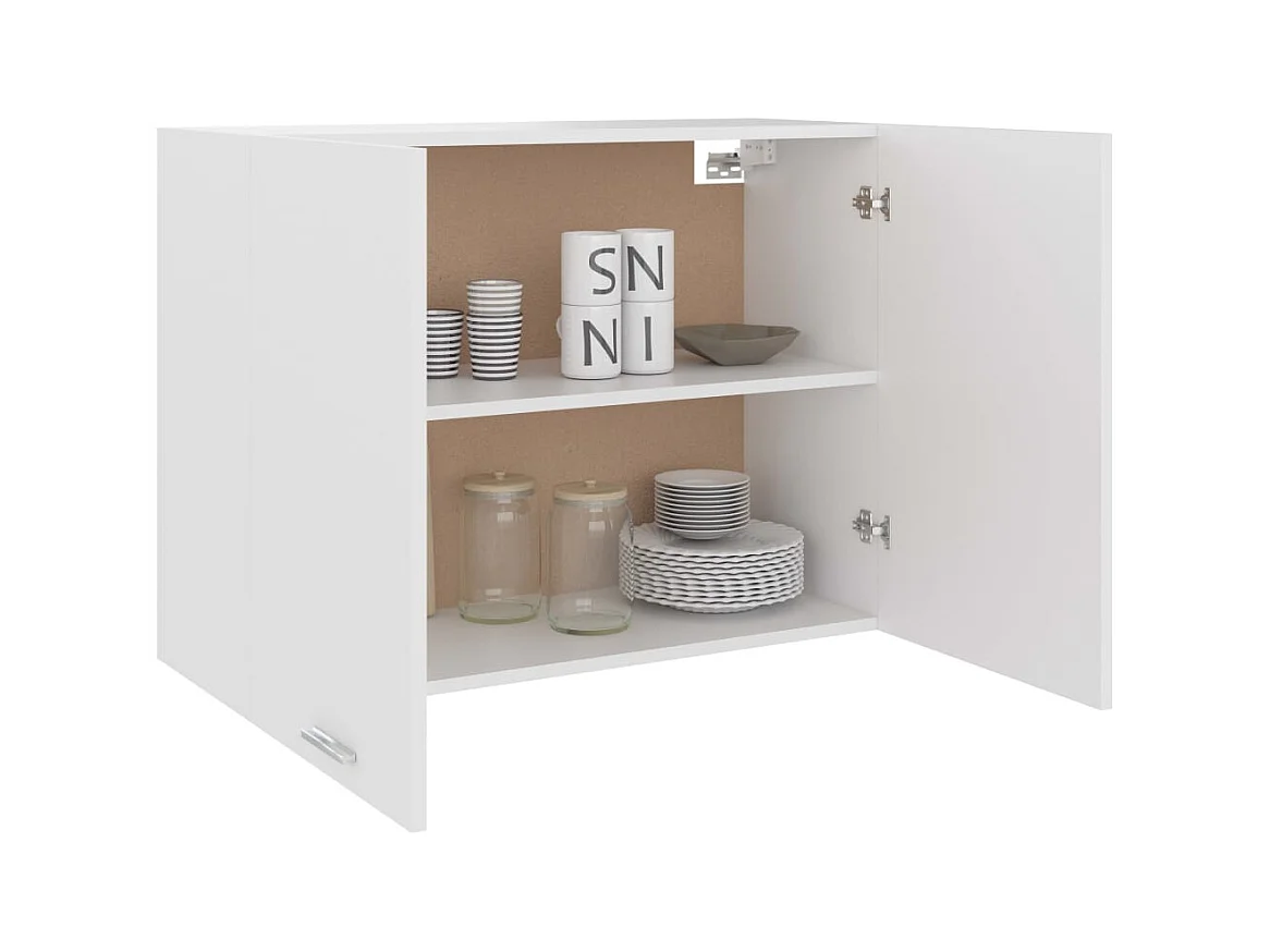 Witte hangkast 80x31x60 cm bewerkt hout