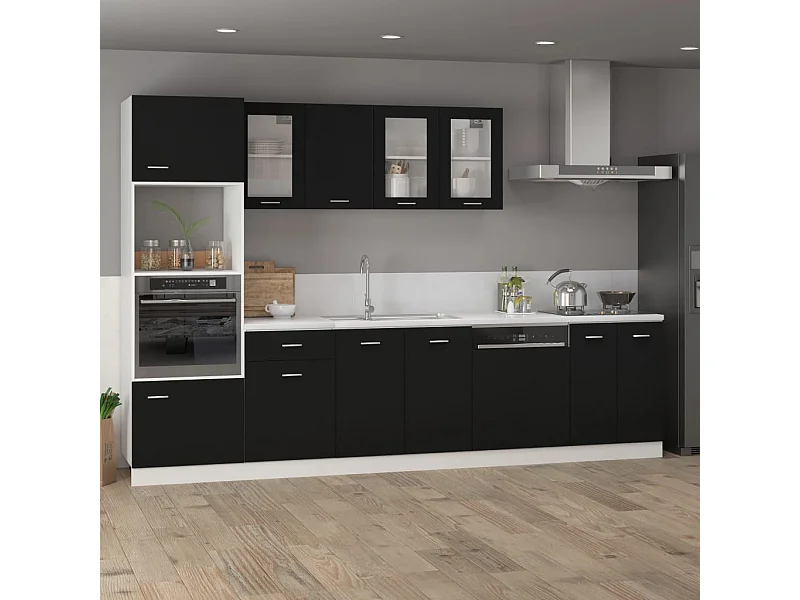 Zwarte hangkast 39,5x31x60 cm bewerkt hout