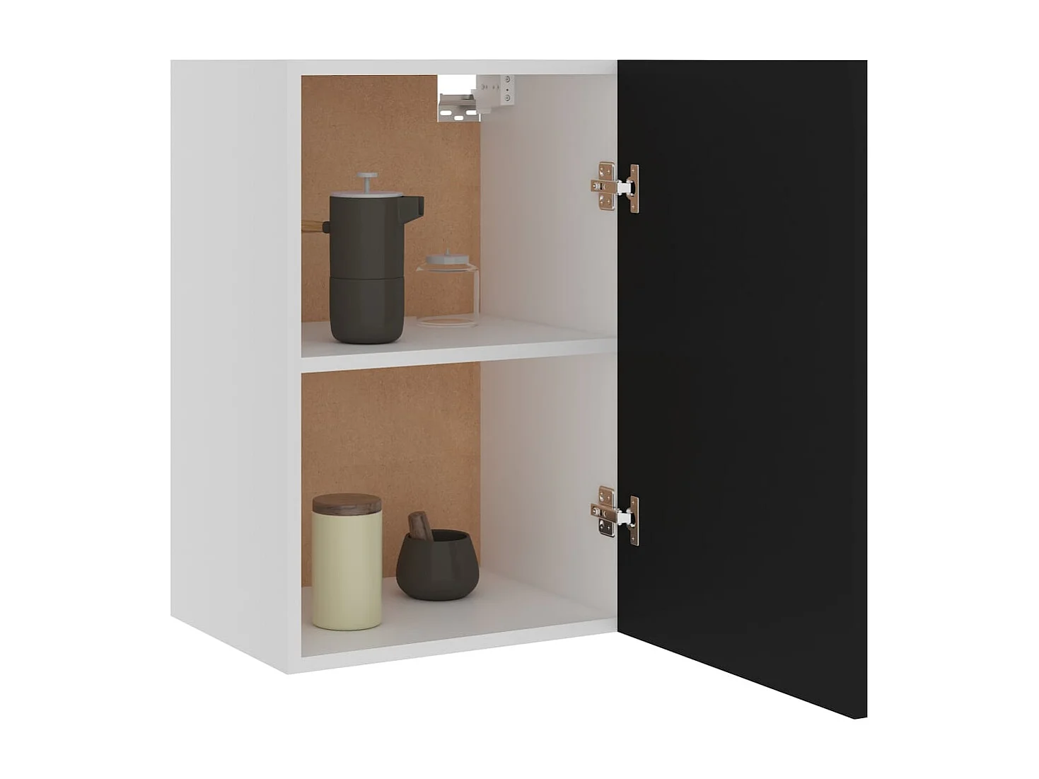 Zwarte hangkast 39,5x31x60 cm bewerkt hout