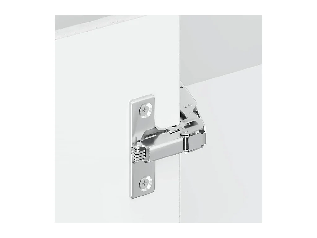 Armoire d'angle de cuisine gris béton bois d'ingénierie