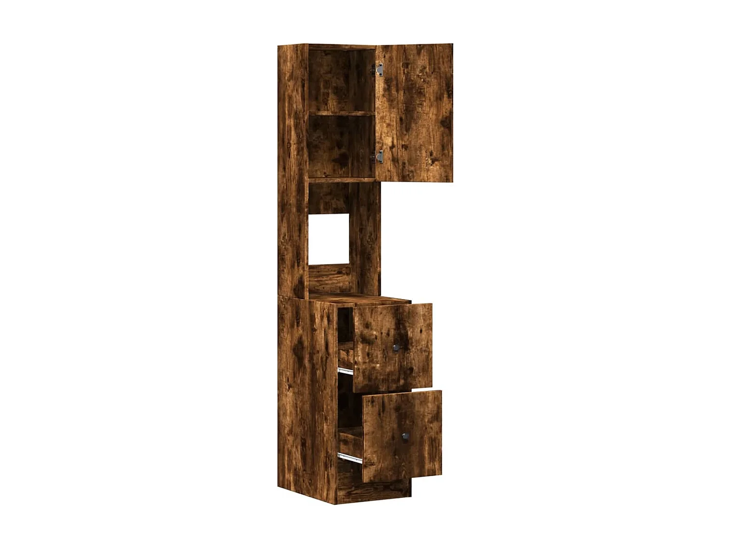 Mueble de cocina de roble ahumado 35x50x180 cm madera de ingeniería