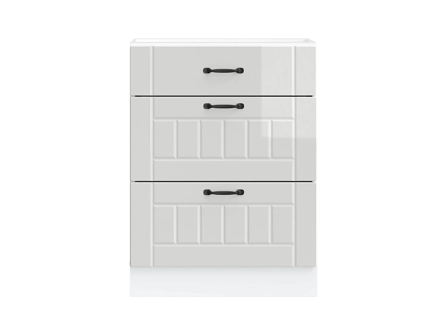 Armoire de cuisine blanc brillant bois ingénierie