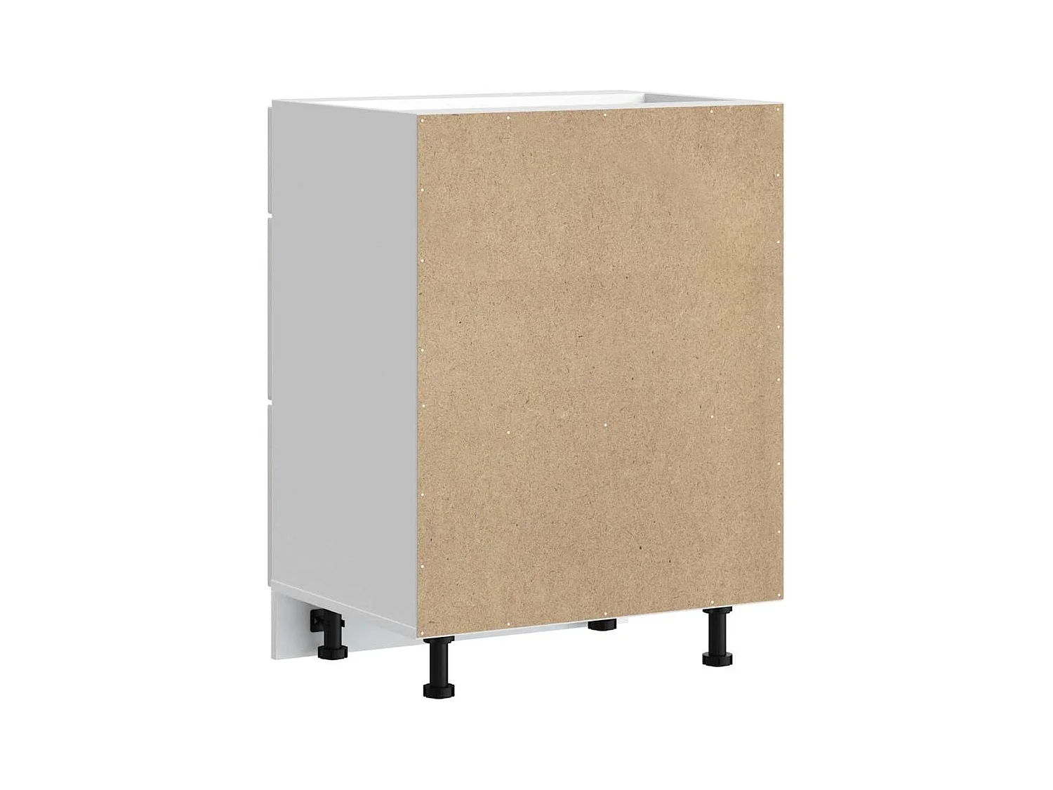 Armoire de cuisine blanc brillant bois ingénierie