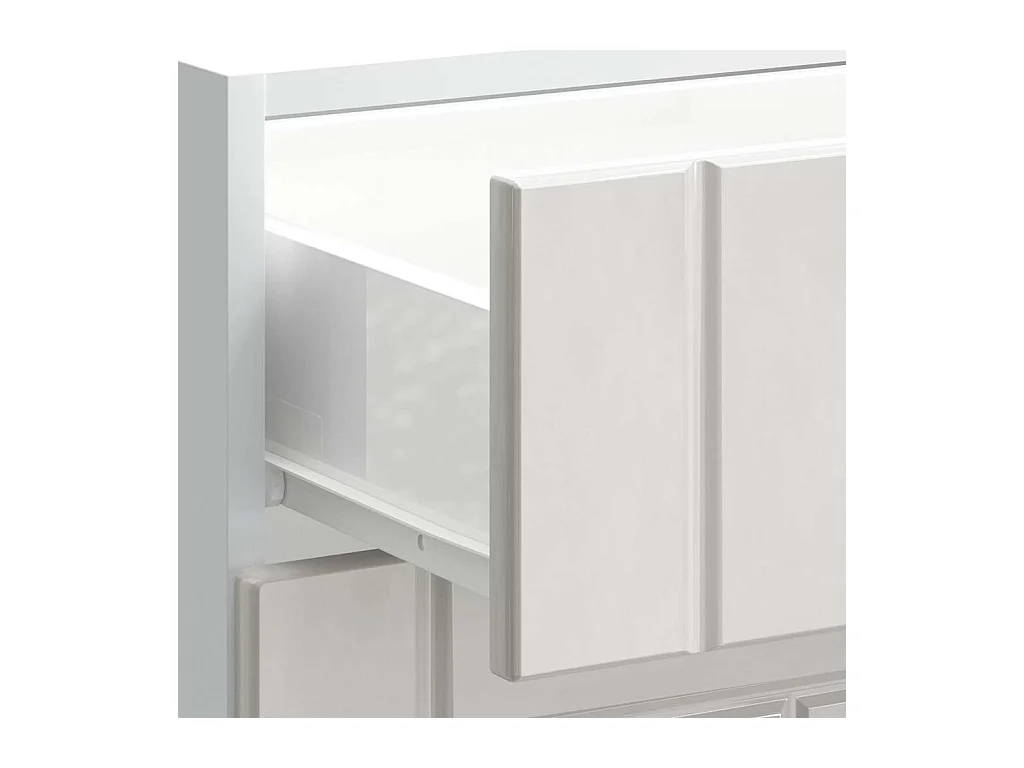 Armoire de cuisine blanc brillant bois ingénierie