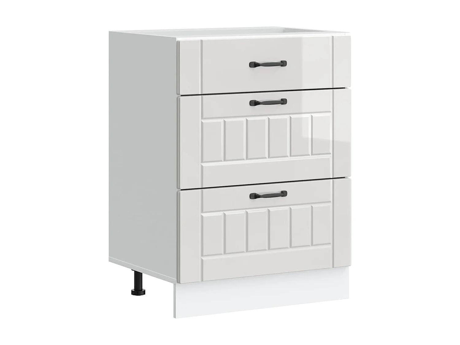 keukenkast in wit hoogglans bewerkt hout