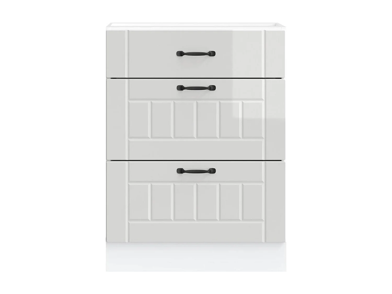 keukenkast in wit hoogglans bewerkt hout