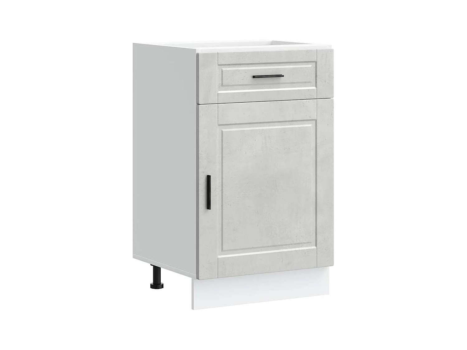 Armoire de cuisine gris béton bois d'ingénierie