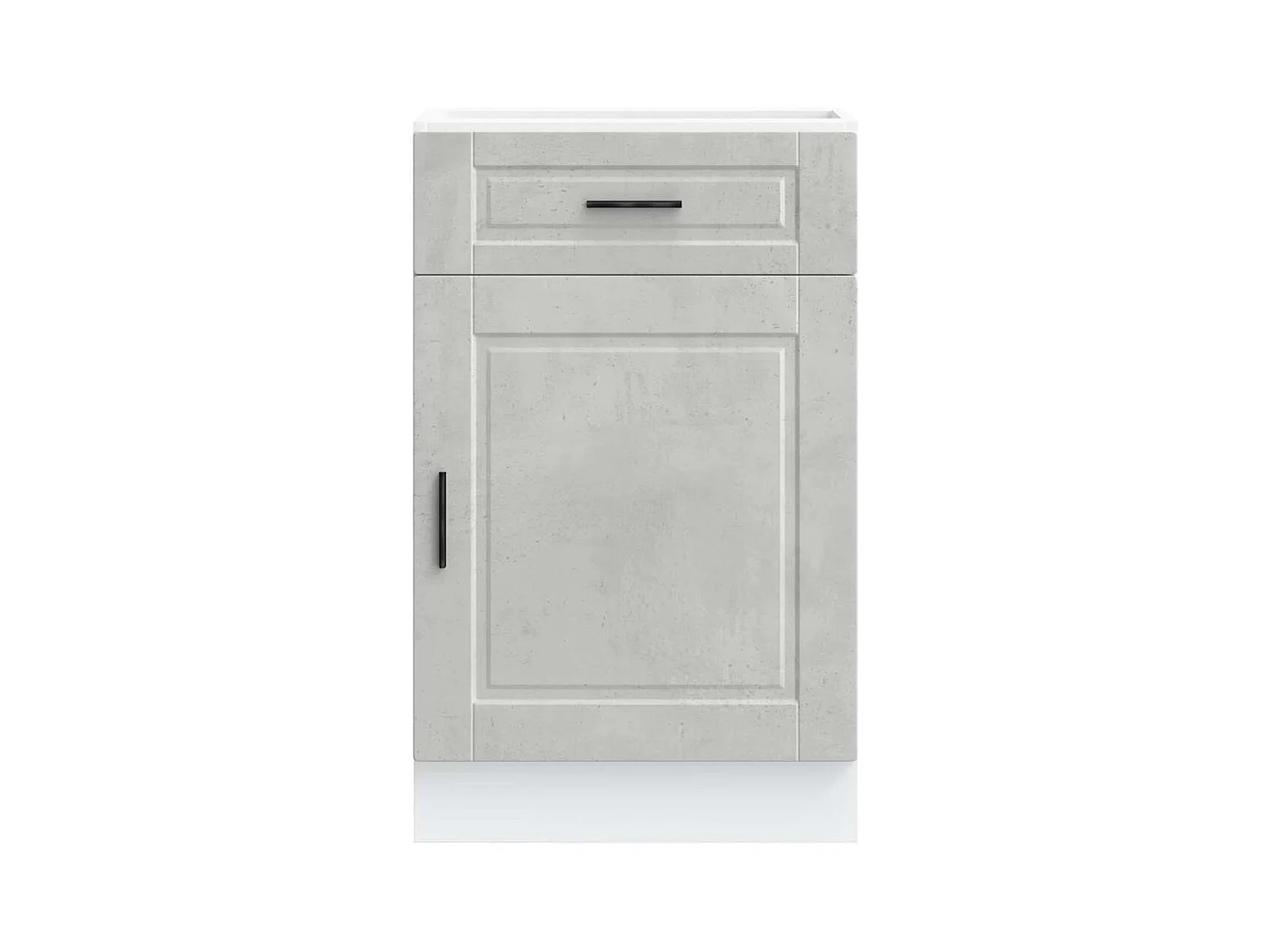 Armoire de cuisine gris béton bois d'ingénierie