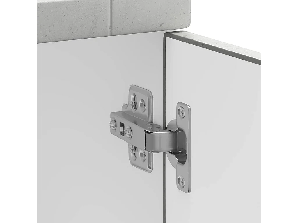 Armoire de cuisine gris béton bois d'ingénierie