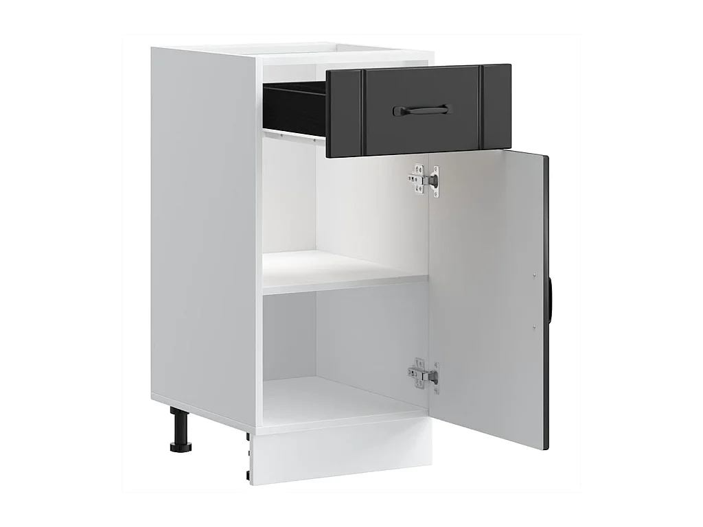 Armoire de cuisine noir bois d'ingénierie