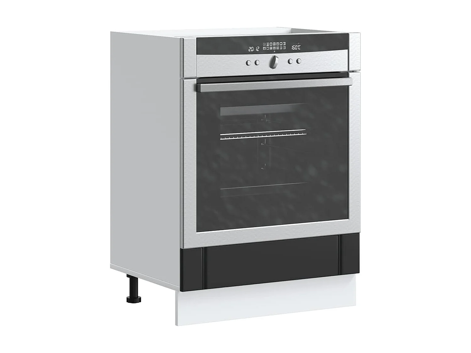 Armoire de four noir bois d'ingénierie