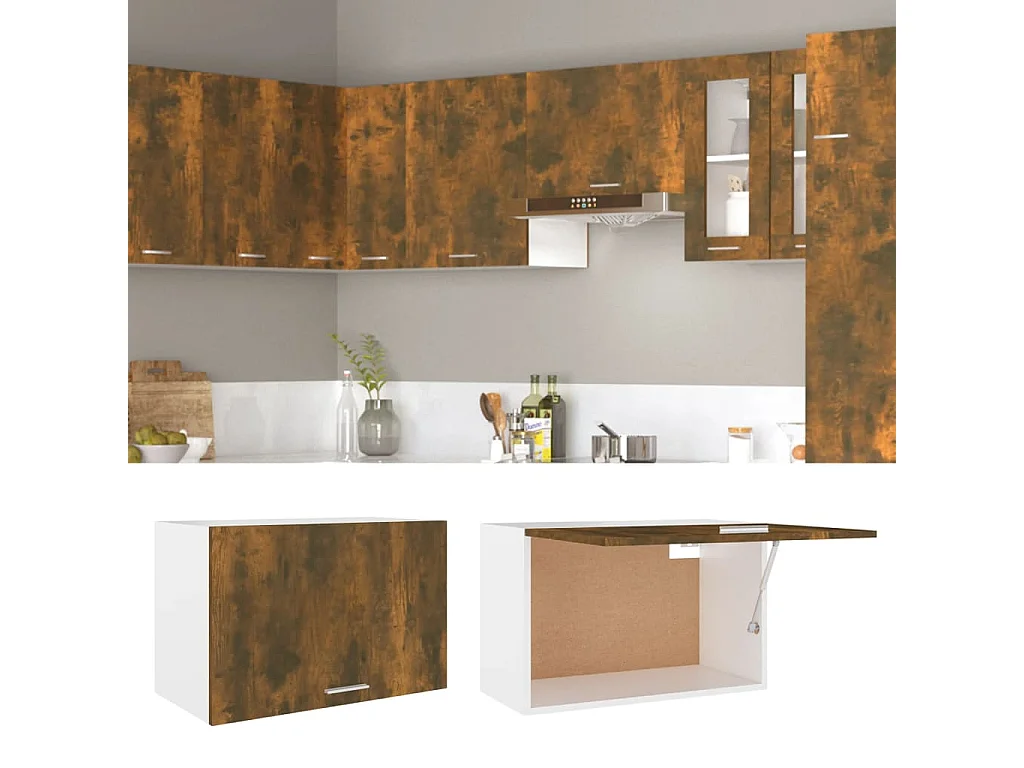 Mobile pensile Rovere affumicato 60x31x40 cm