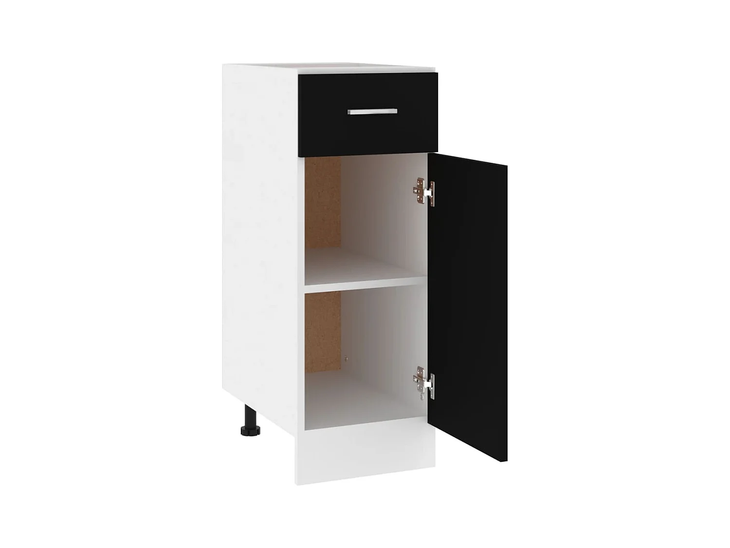 Armoire de plancher à tiroir Noir 30x46x81,5 cm
