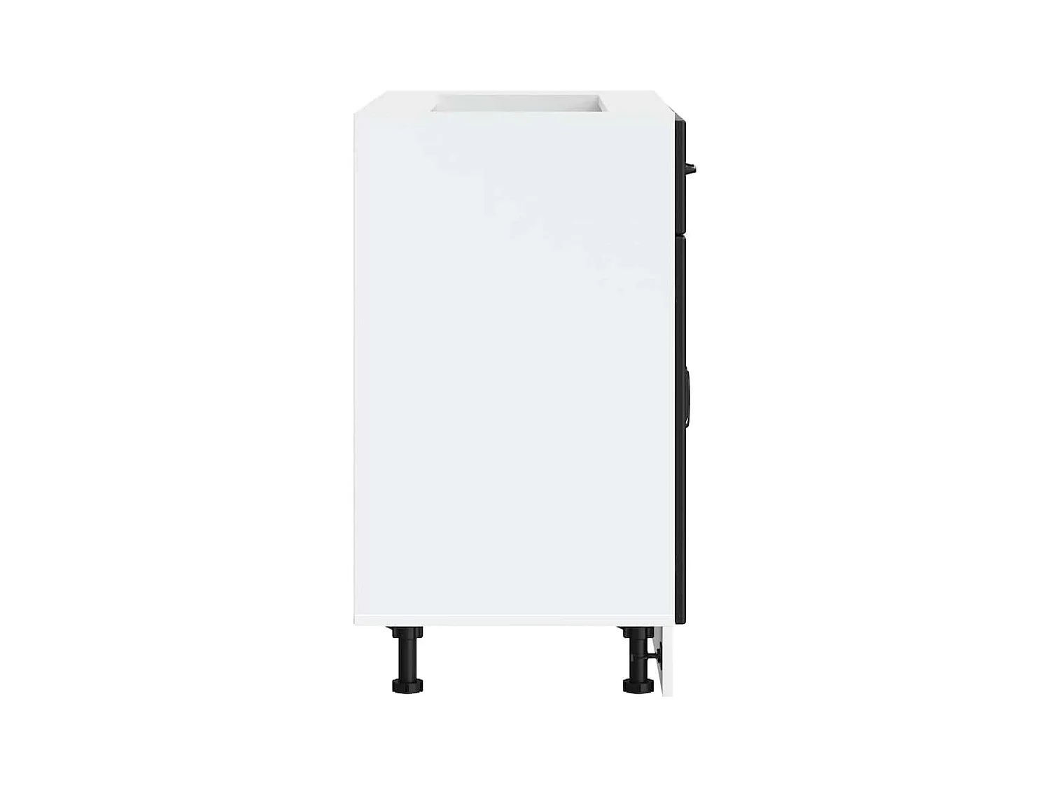 Mobile da cucina in legno ingegnerizzato nero Lucca