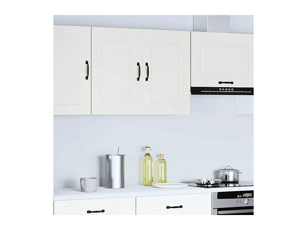Armario de pared de cocina de madera de ingeniería blanca