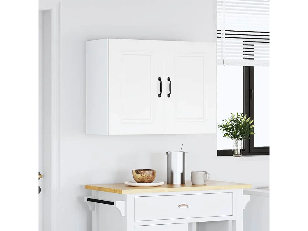 Armoire murale de cuisine blanc bois d'ingénierie