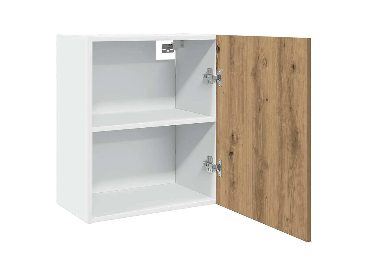 Mobiletti pensili a 2 pezzi, in rovere lavorato a mano