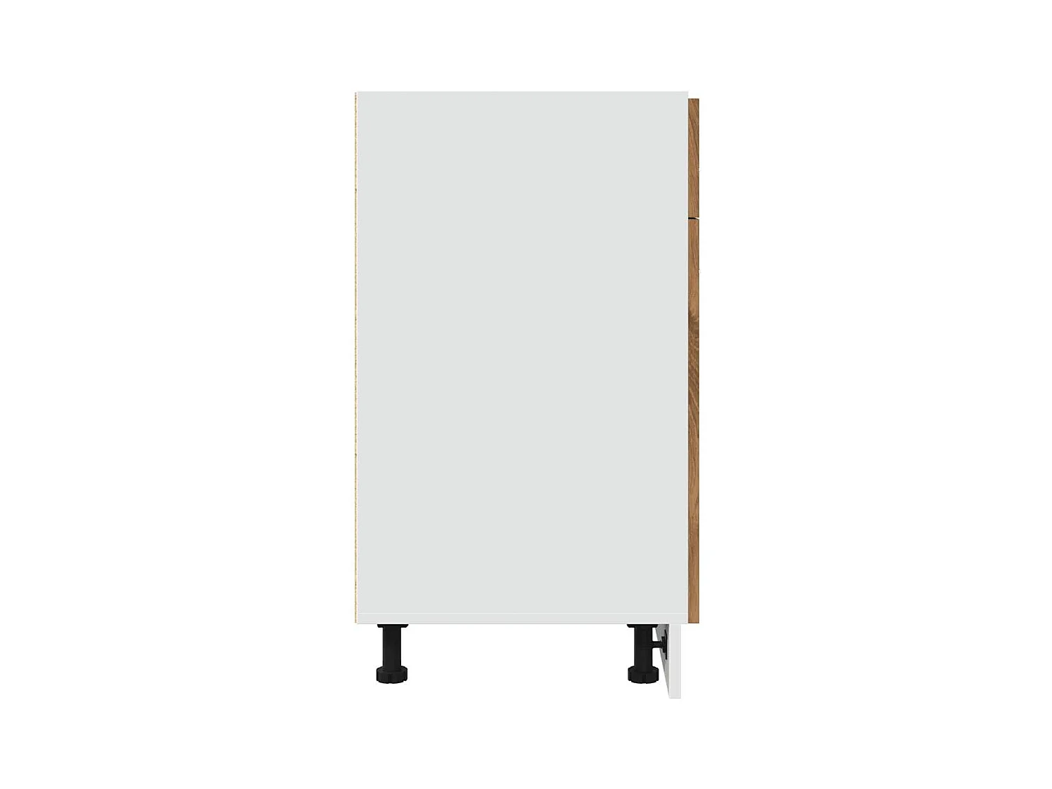 Mobiletto da terra in rovere fatto a mano con cassetto