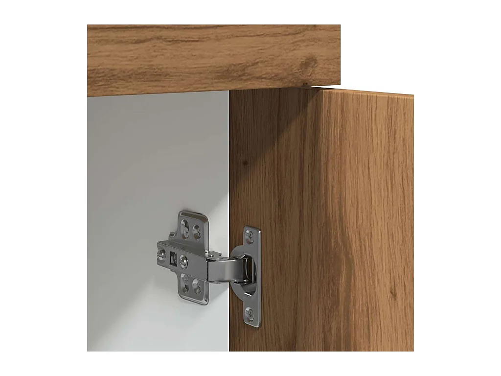 Mobiletto da terra in rovere fatto a mano con cassetto