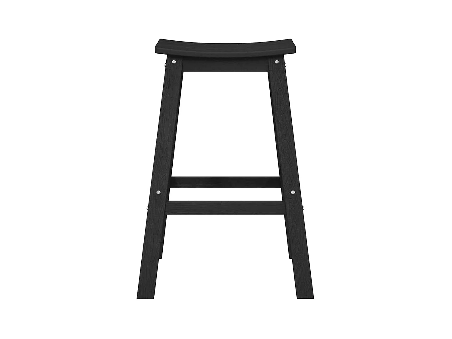 Sgabelli da bar 2 pezzi neri in HDPE