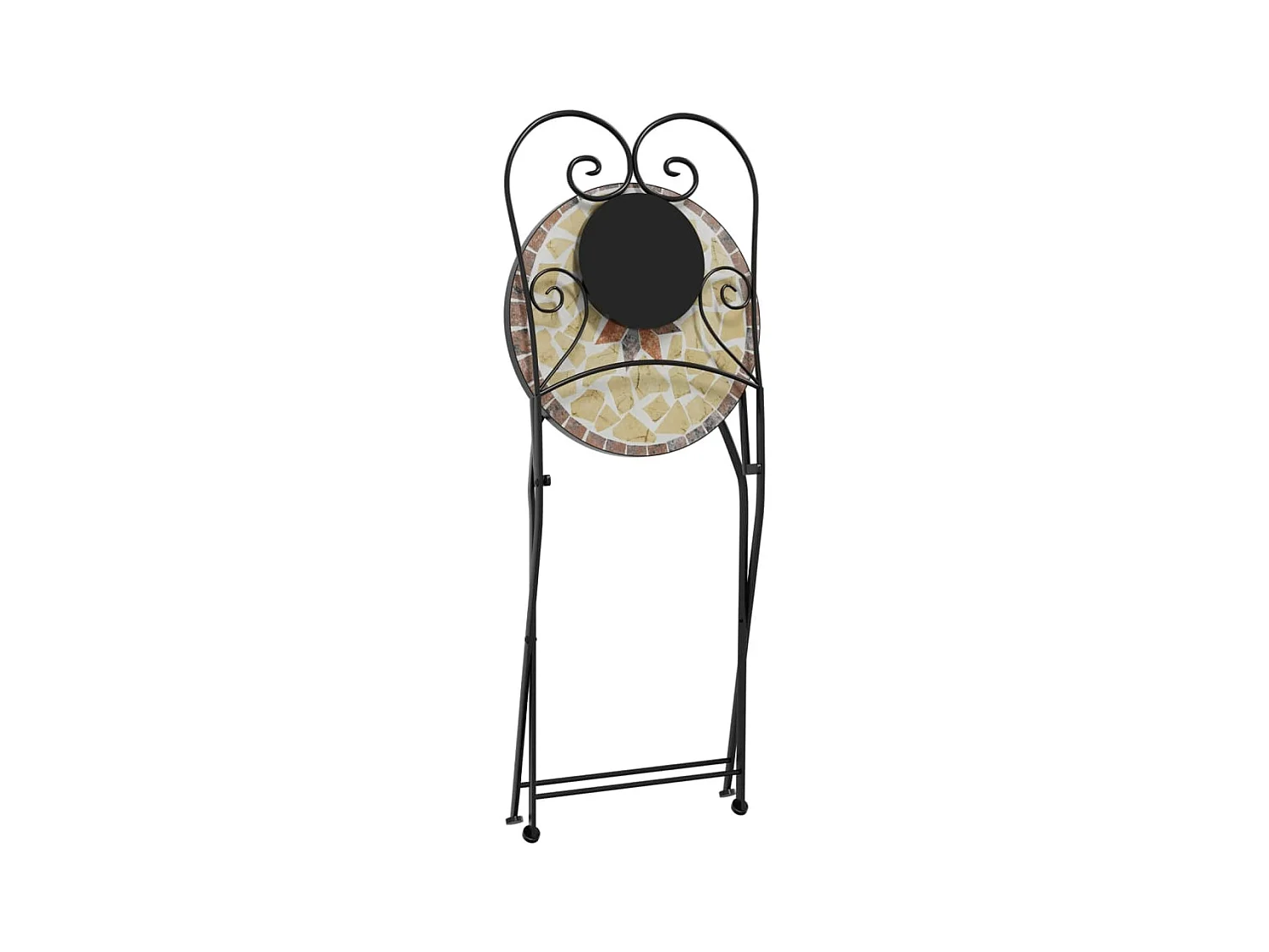 Chaises de bistro pliables lot de 2 terre cuite blanc céramique