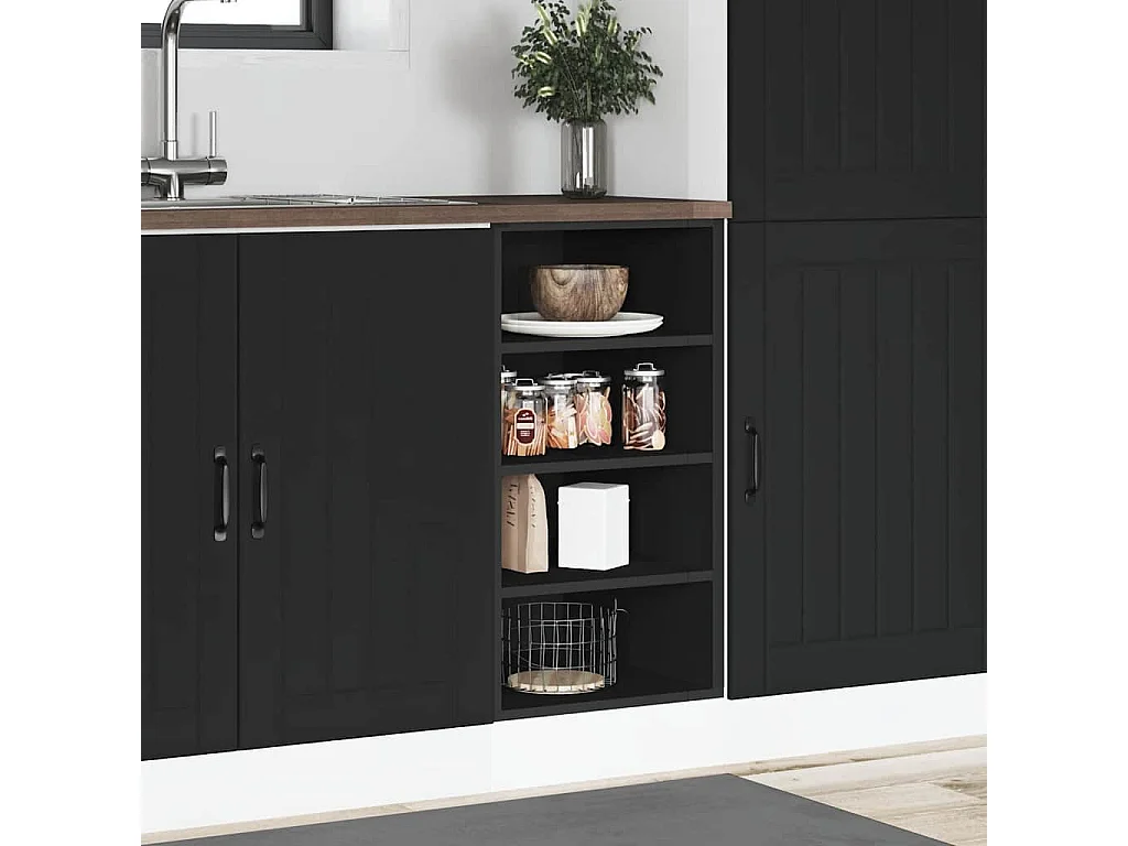 Staande kast zwart 40x44,5x81,5 cm