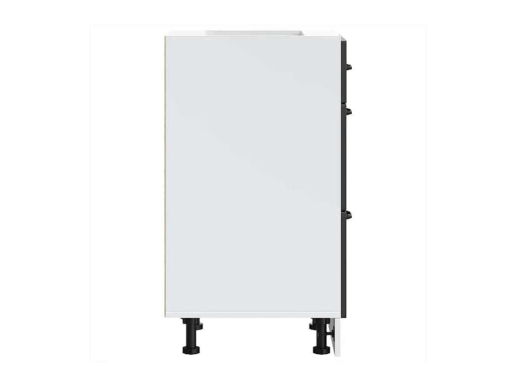 Mobile da cucina in legno ingegnerizzato nero Lucca