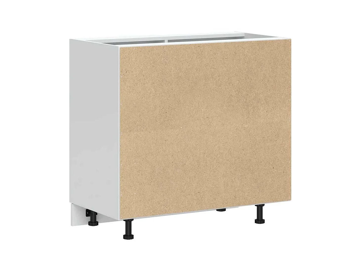 Meuble bas de cuisine gris béton bois ingénierie