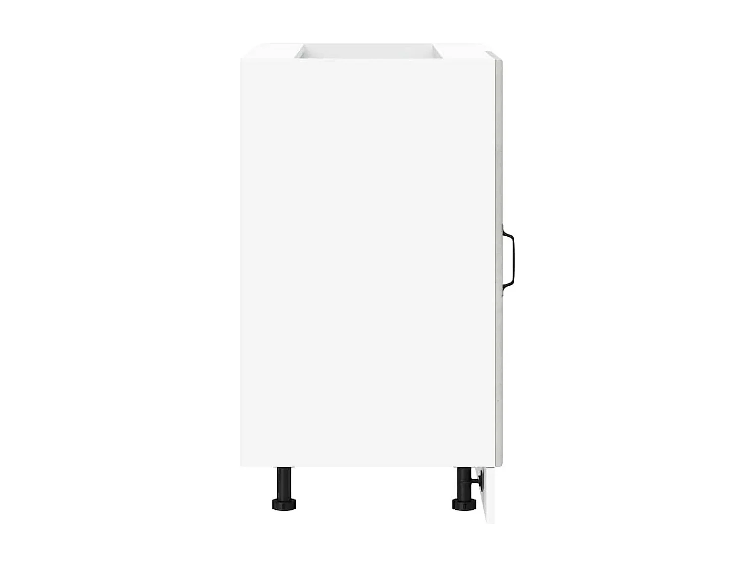 Meuble bas de cuisine gris béton bois ingénierie