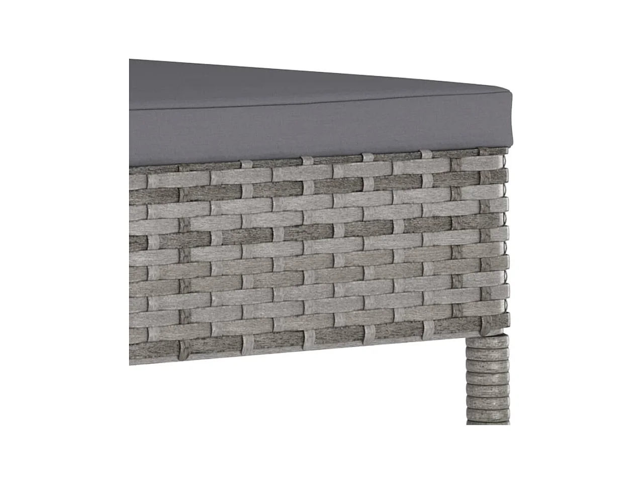 Chaises à manger de jardin lot de 4 Résine tressée Gris