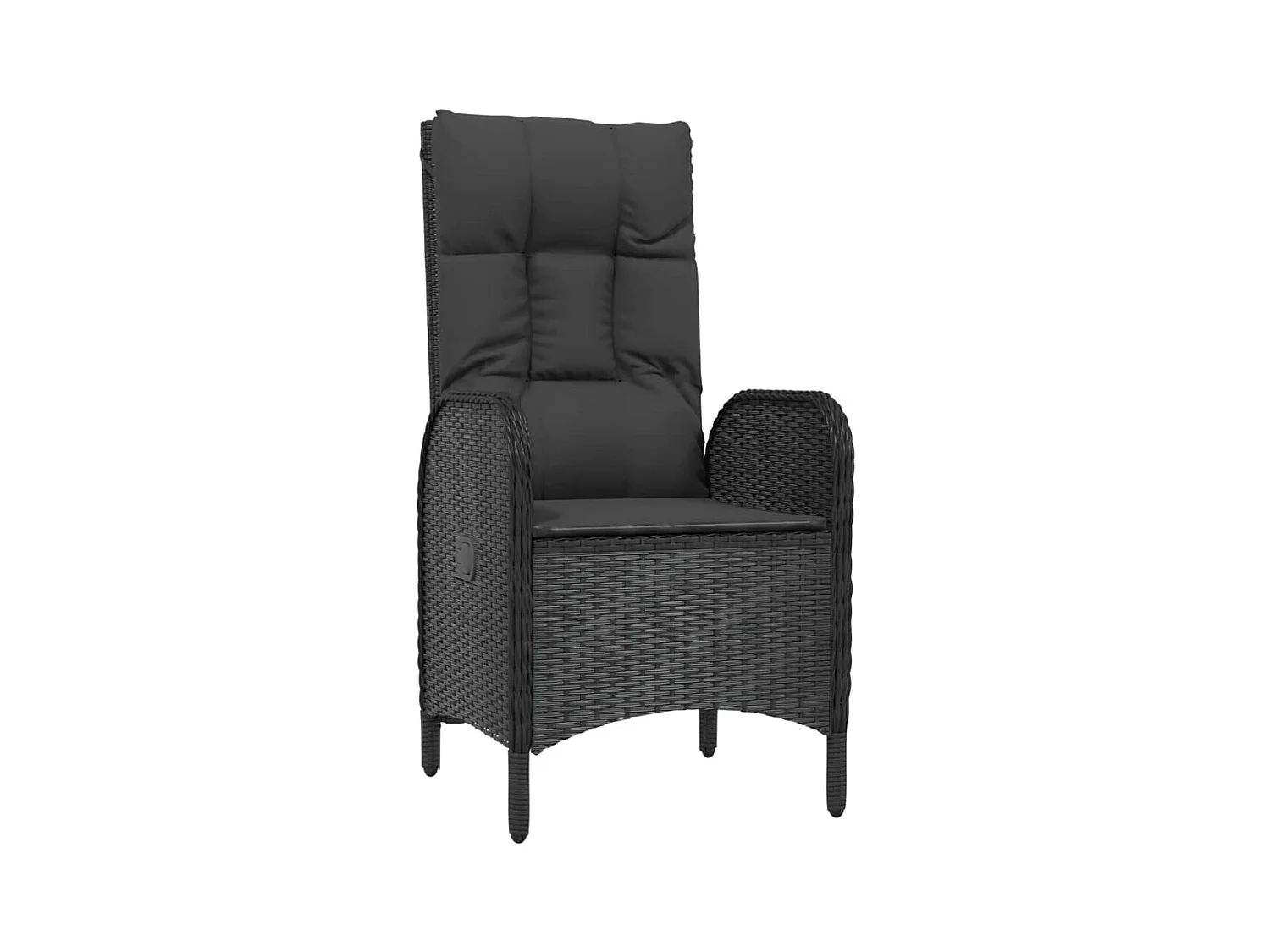 Chaises d'extérieur lot de 2 Résine tressée Noir