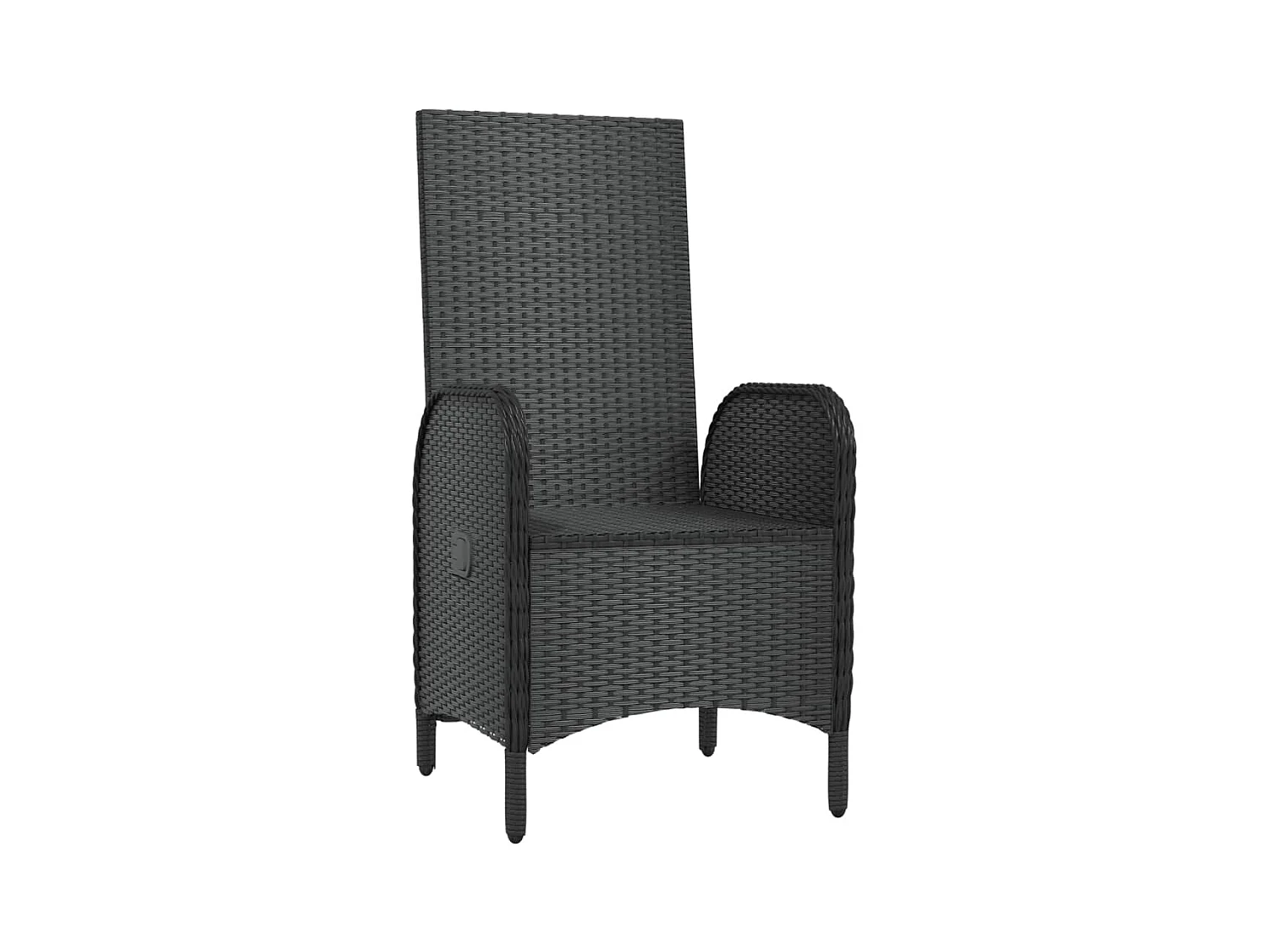 Chaises d'extérieur lot de 2 Résine tressée Noir