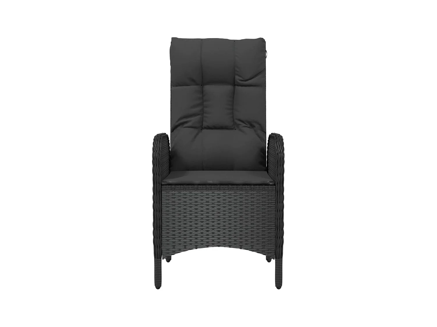 Chaises d'extérieur lot de 2 Résine tressée Noir