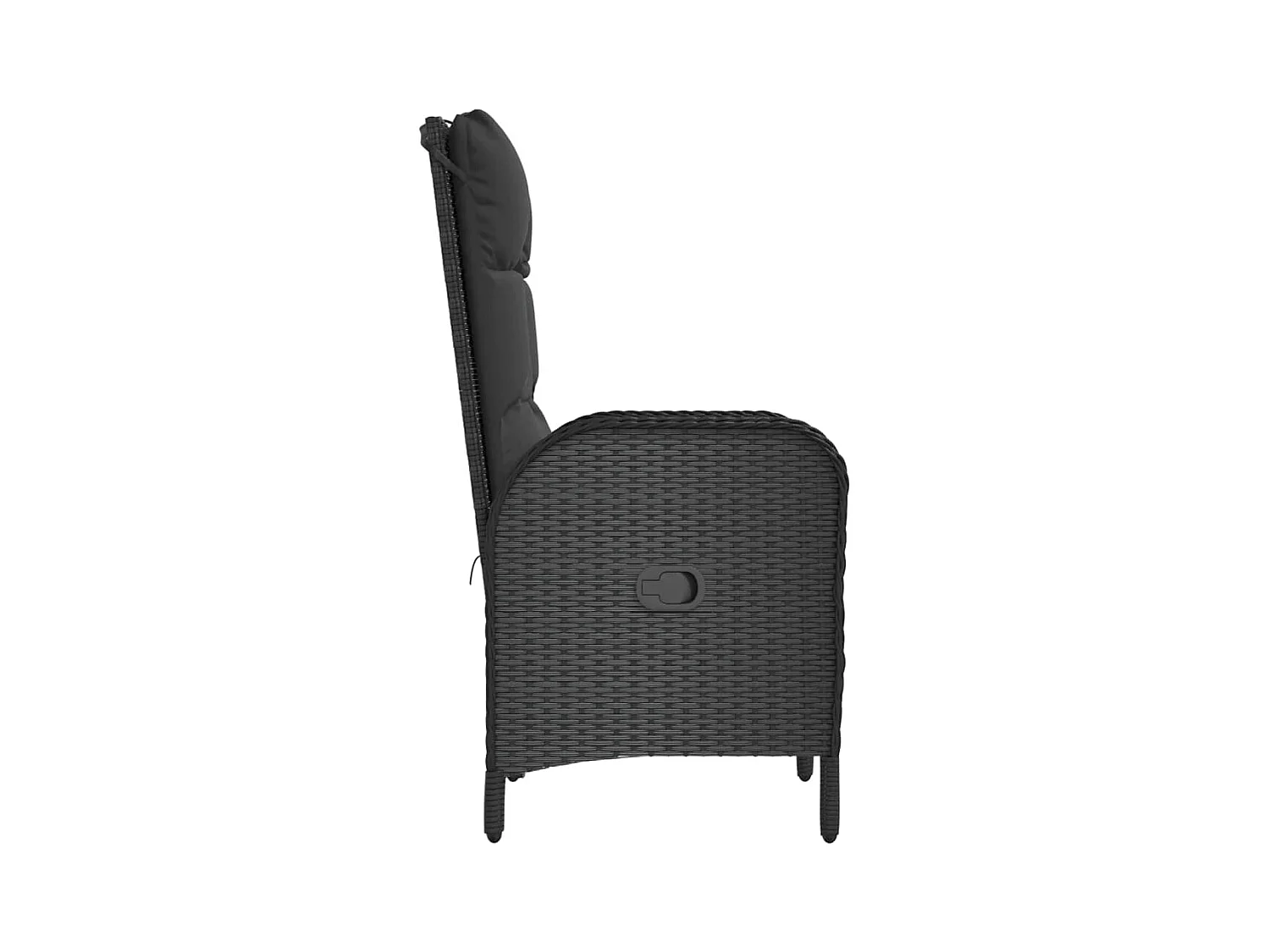 Chaises d'extérieur lot de 2 Résine tressée Noir