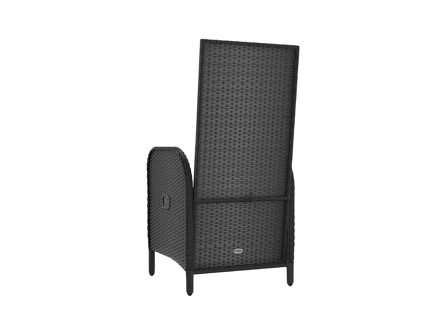 Chaises d'extérieur lot de 2 Résine tressée Noir
