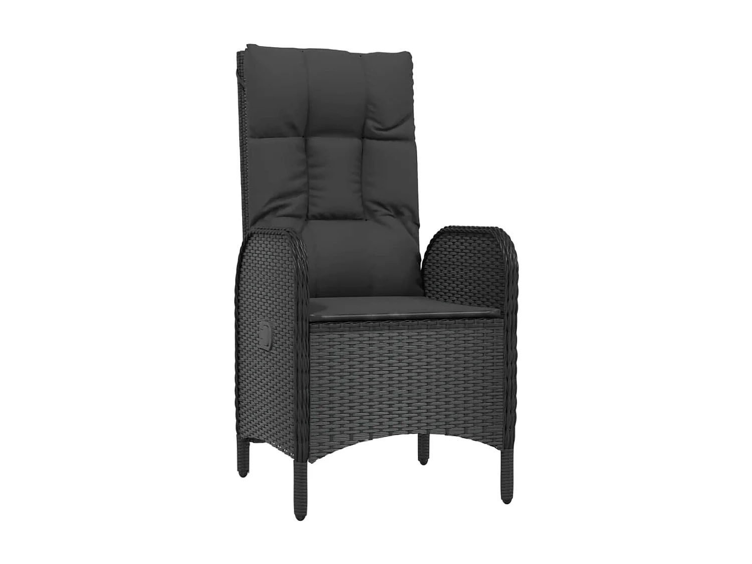 Chaises d'extérieur lot de 2 Résine tressée Noir