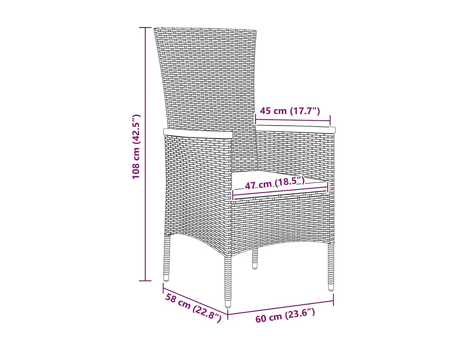Ensemble de salle à manger de jardin 5 pièces avec coussins en poly rattan noir