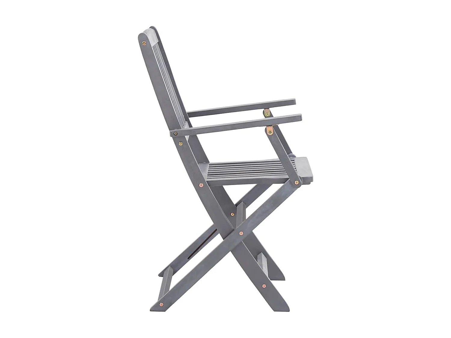 Chaises pliables d'extérieur lot de 6 et coussins Bois d'acacia