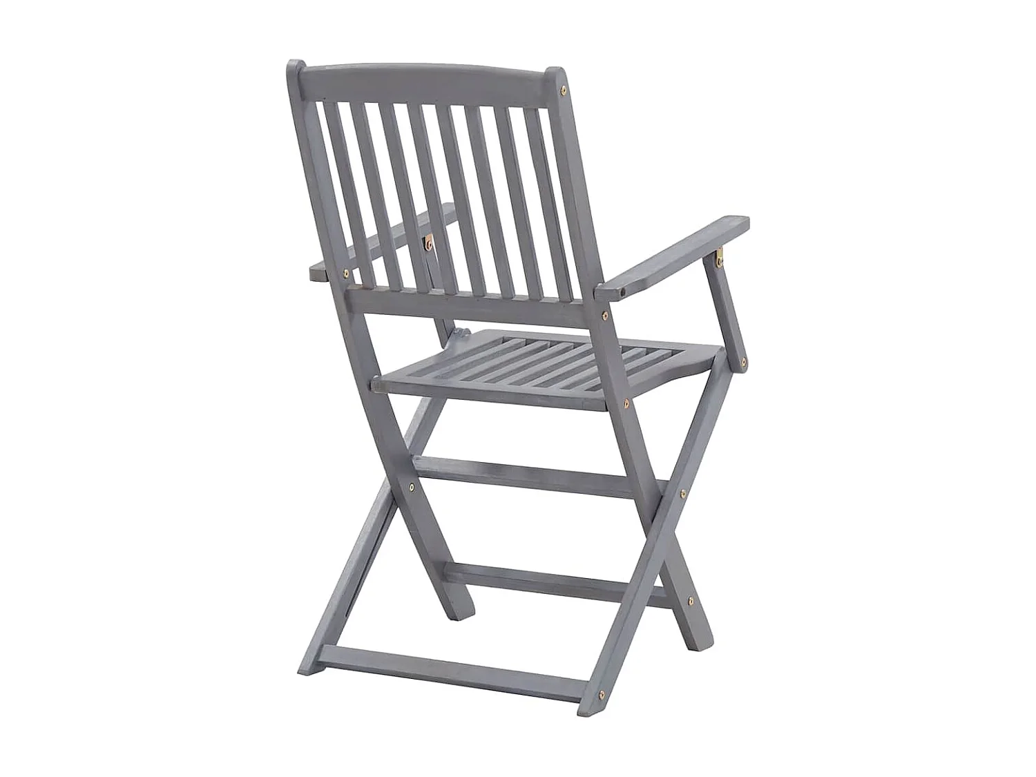 Chaises pliables d'extérieur lot de 6 et coussins Bois d'acacia